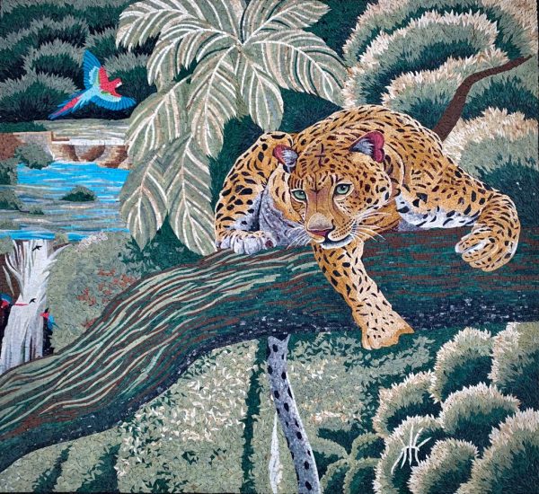 The Wild Majesty – Tiger Mosaic Wall Art